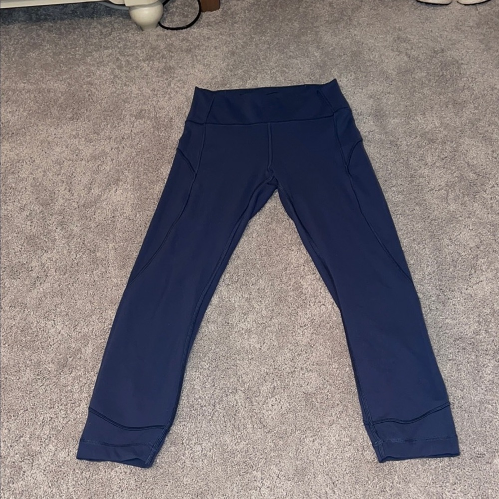 lululemon leggings blue/grey size 6 full length
